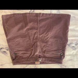 Light maroon corduroy skirt